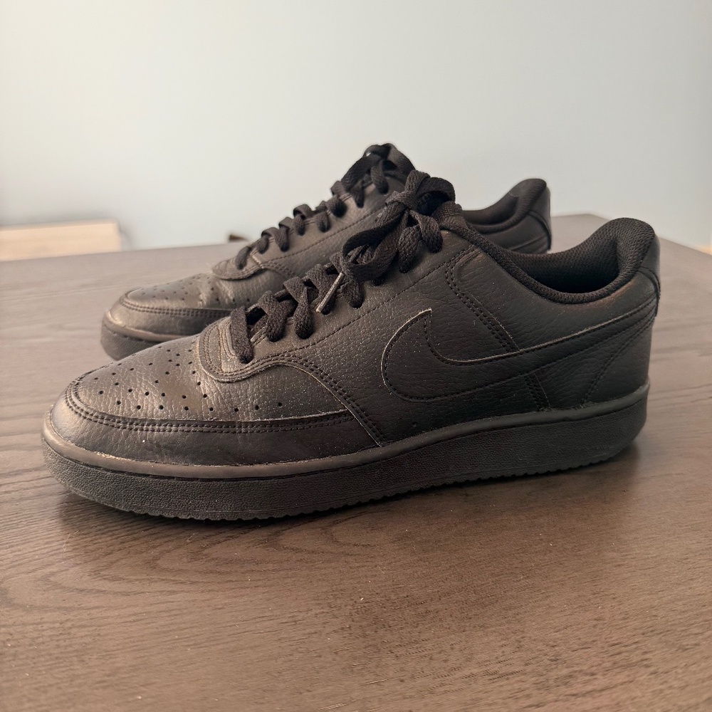 Nike Court Vision Low Triple Black‎ Sneakers Size 9
